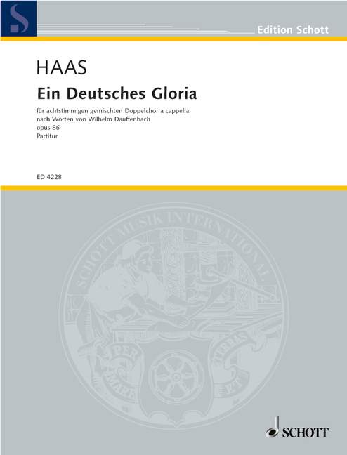 Ein Deutsches Gloria op. 86, Sing dem Herrn ein Lied, mixed choir (SATB/SATB), score. 9790001049467