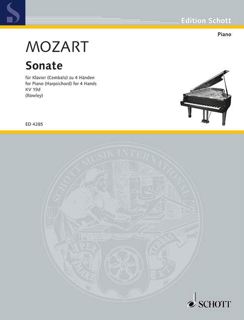 Sonata in C Major KV 19d, harpsichord or piano (4 hands)