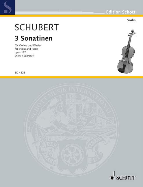 3 Sonatinen op. 137/1-3, violin and piano. 9790001051040