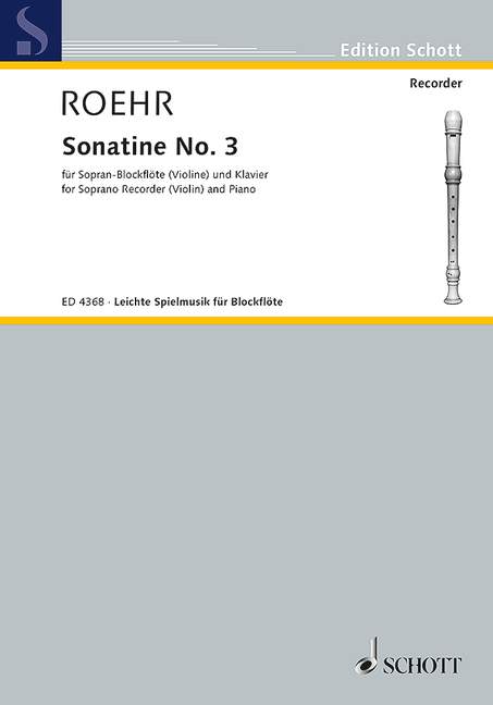 Sonatine No. 3, soprano recorder (violin) and piano