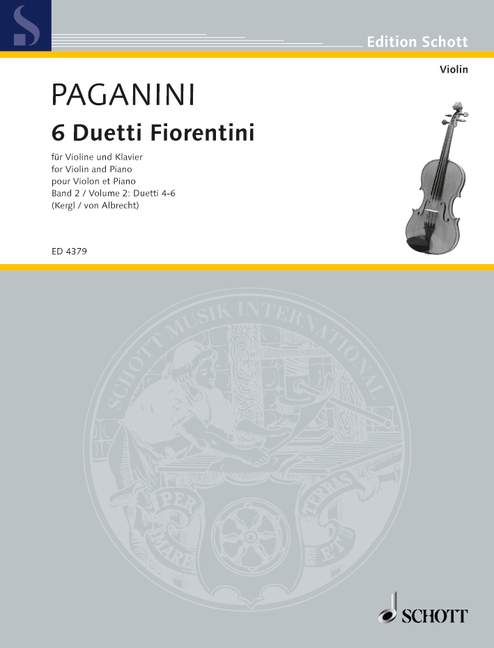 6 Duetti Fiorentini Band 2, Duetti 4-6, Violin and Piano. 9790001179850