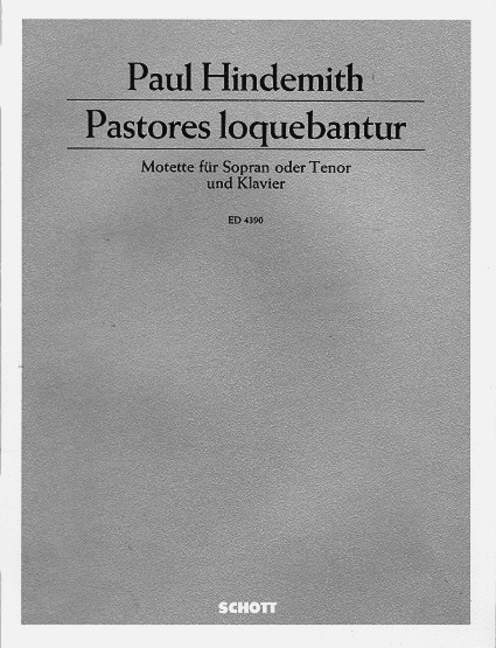 13 Motetten, Nr. 2: Pastores loquebantur (Lk 2, 15-20), soprano or tenor and piano