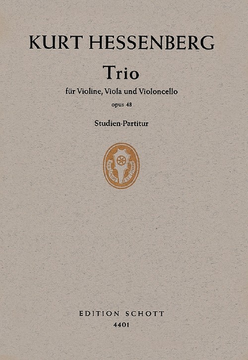 Trio op. 48, violin, viola and cello, study score