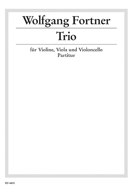 Trio, violin, viola and cello, study score