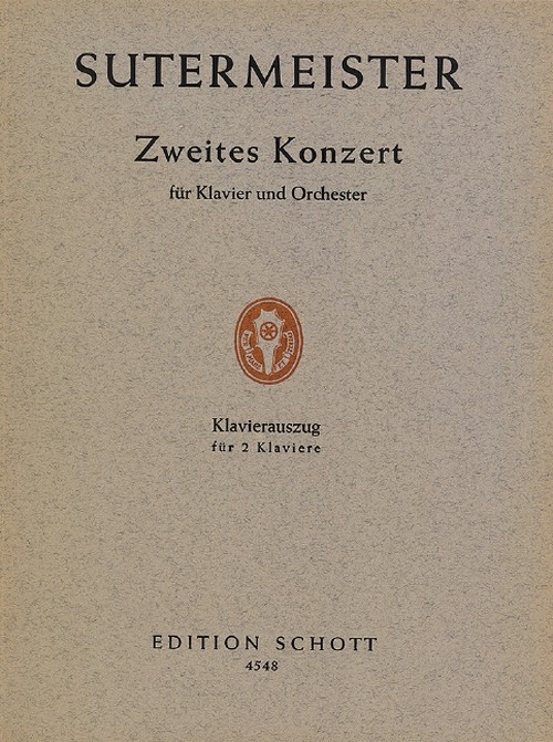 Two Concertos (1955), piano and orchestra, vocal/piano score. 9790001053396