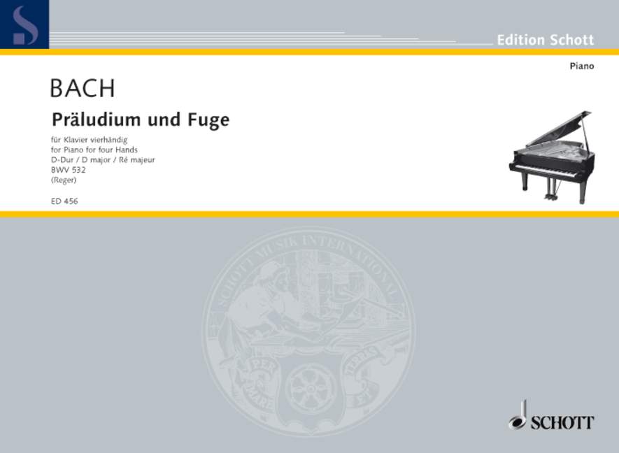 Präludium und Fuge D BWV 532, piano (4 hands). 9790001168519