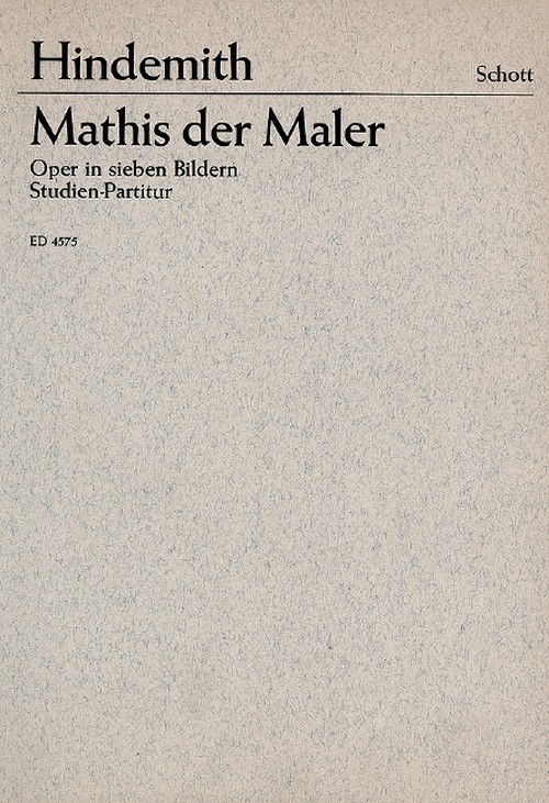 Mathis der Maler, Oper in 7 Bildern, study score