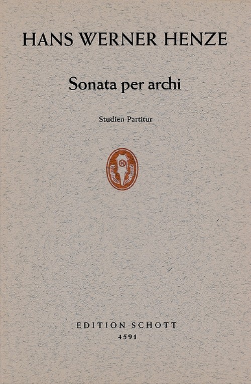 Sonata per archi, study score. 9790001053761