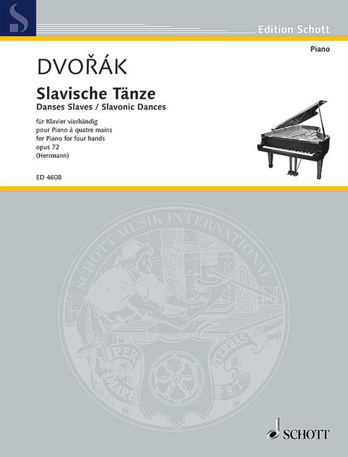 Slavonic Dances op. 72 Band 1, piano (4 hands). 9790001053914