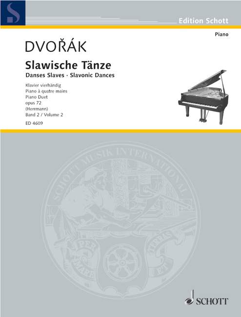 Slavonic Dances op. 72 Band 2, piano (4 hands). 9790001053921
