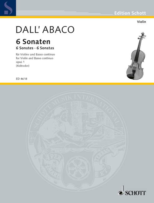 Six Sonatas op. 1, New edition after the Urtext, violin and basso continuo (piano, harpsichord); cello (viola da gamba) ad lib.