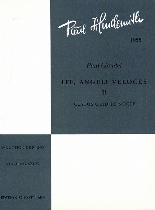 Ite, angeli Veloces, 2. Custos quid de nocte, mixed choir (SATB) with solo (T) and orchestra, vocal/piano score