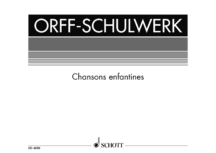 Chansons Enfantines, 14 French Songs for Children, voice, recorders and Orff-instruments, score for voice and/or instruments. 9790001056281