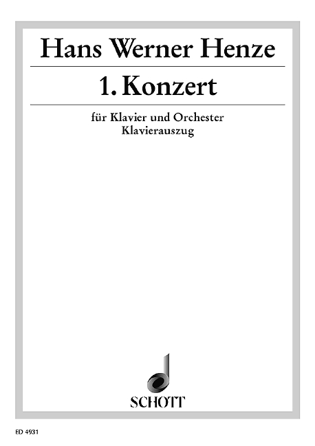 1. Konzert, piano and orchestra, piano reduction for 2 pianos. 9790001056694