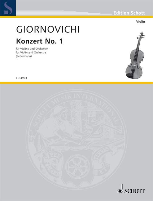 Concerto No. 1 A Major, violin and orchestra, piano reduction with solo part