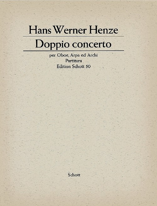 Doppio Concerto, oboe, harp and strings, full score