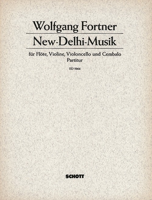 New-Delhi-Musik, Prélude, Variationen und Epilog zu einem eigenen Thema, flute, violin, cello and harpsichord, score. 9790001057929