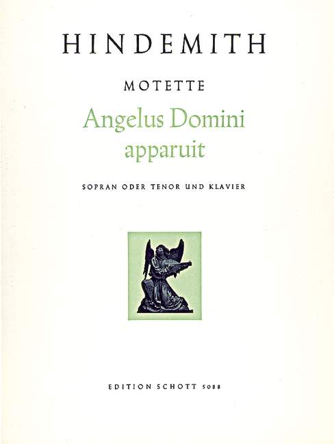 13 Motetten, Nr. 5 Angelus Domini apparuit (Matth. 2, 13-18), soprano or tenor and piano. 9790001058155