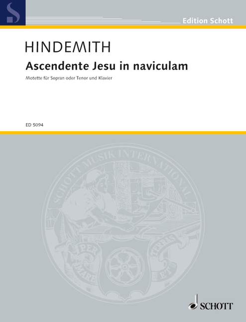 13 Motetten, Nr. 13 Ascendente Jesu in naviculam (Matth. 8, 23-27), soprano or tenor and piano. 9790001058216