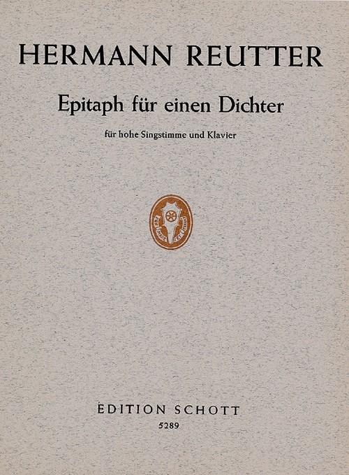 Epitaph für einen Dichter, Verse aus Ein grüner Zweig, high voice and piano