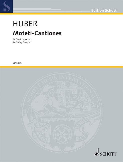 Moteti-Cantiones, string quartet, performance score