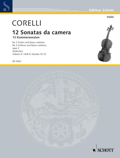 Twelve Chamber Sonatas op. 2 Band 2, 2 violins and basso continuo; cello (viola da gamba) ad lib.. 9790001061292