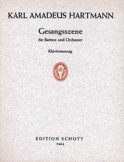 Gesangsszene, zu Worten aus Sodom und Gomorrha, baritone and orchestra, vocal/piano score. 9790001061810