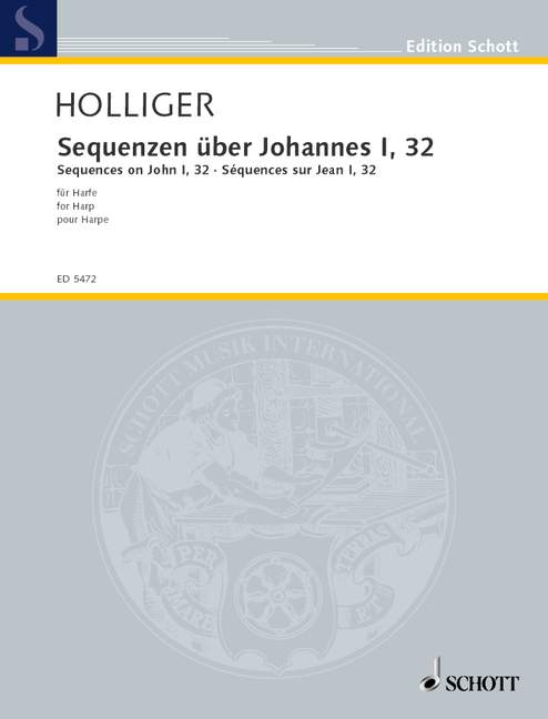 Sequenzen über Johannes I, 32, Harfe = Sequences on John  I, 32. Harpe