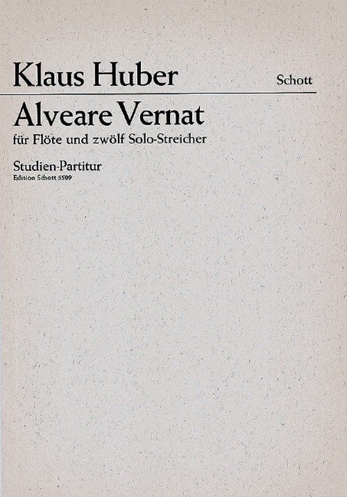 Alveare Vernat, flute (also alto flute) and 12 strings or string orchestra, study score
