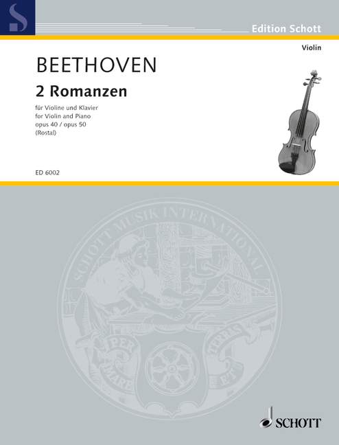 Two Romances op. 40 / 50, G Major / F Major, violin and piano