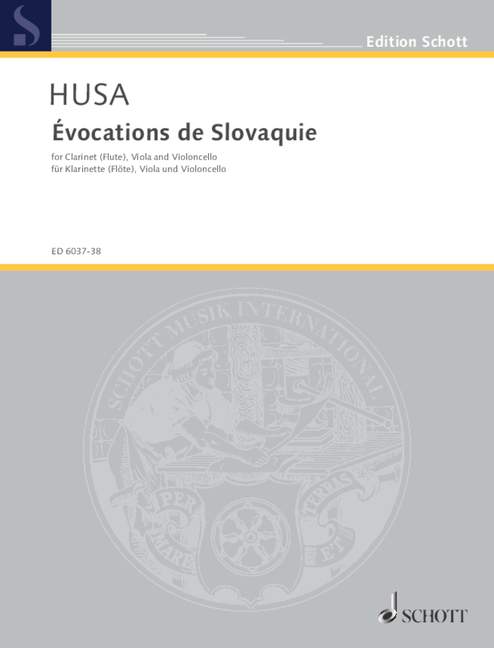 Évocations de Slovaquie, clarinet (flute), viola and cello, score and parts