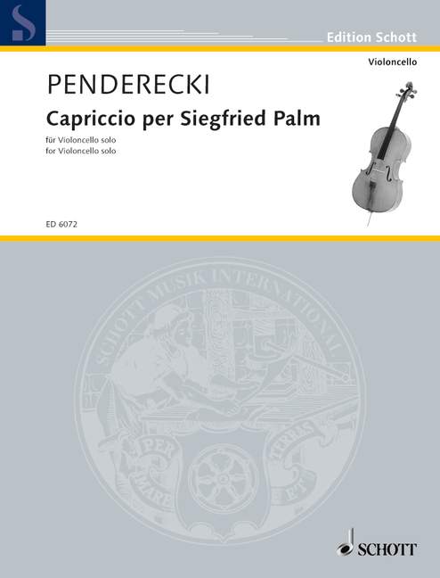 Capriccio per Siegfried Palm, für Violoncello solo