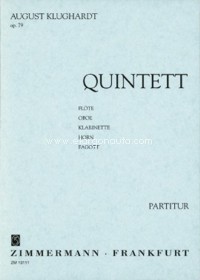 Quintett, op. 79: Flöte, Oboe, Klarinette, Horn, Fagott, Stimmen (Study Score). 9790010131115