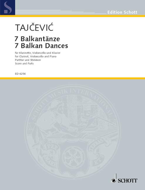 7 Balkan Dances, clarinet, cello and piano. 9790001066792