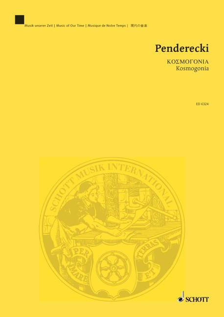 Kosmogonia, für Sopran, Tenor, Bass, gemischten Chor und Orchester, study score