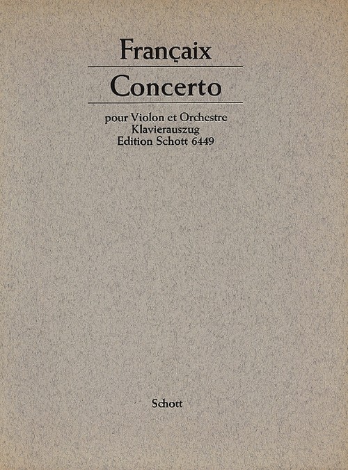 Concerto N° 1, for violin and orchestra, piano reduction with solo part