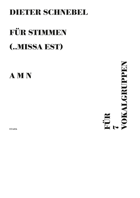 Für Stimmen (... missa est), Teil II: amn, 7 Vocal groups (SAB/AT/ST/TB/AB/AS/STB, Speaking choir), score