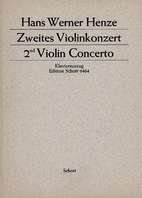 2. Violinkonzert, for solo violin, tape, bass baritone and 33 instrumentalists, reduction with solo part. 9790001068635