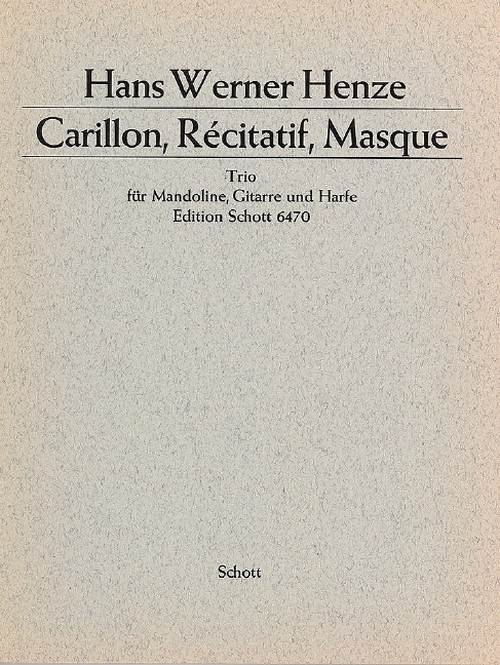 Carillon, Récitatif, Masque, Trio für Mandoline, Gitarre und Harfe, score and parts