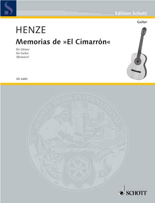 Memorias de El Cimarrón, for guitar solo. 9790001068833