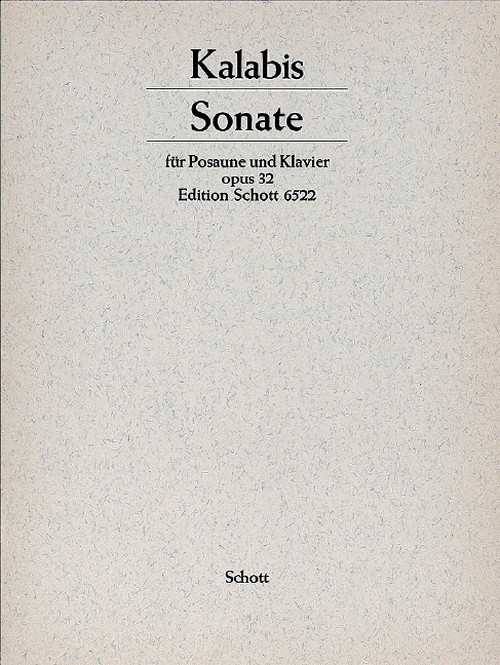 Sonata op. 32, trombone and piano. 9790001069366