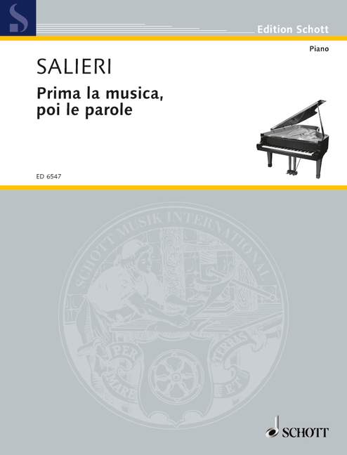 Prima la musica, poi le parole, Divertimento teatrale, 2 basses, Mezzosoprano, soprano and orchestra, vocal/piano score