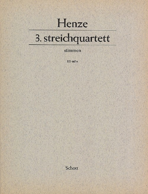 3. String Quartet, In one movement, set of parts. 9790001070898