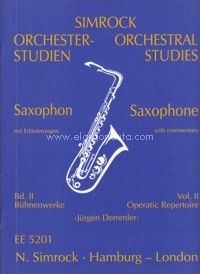 Orchesterstudien. Band 2 = Orchestral Studies. Vol. 2. Saxophone. 9790221116154