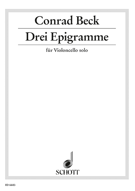 Three Epigramme, cello