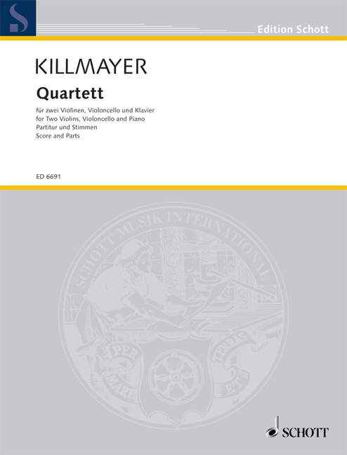 Quartet, 2 violins, cello and piano, score and parts