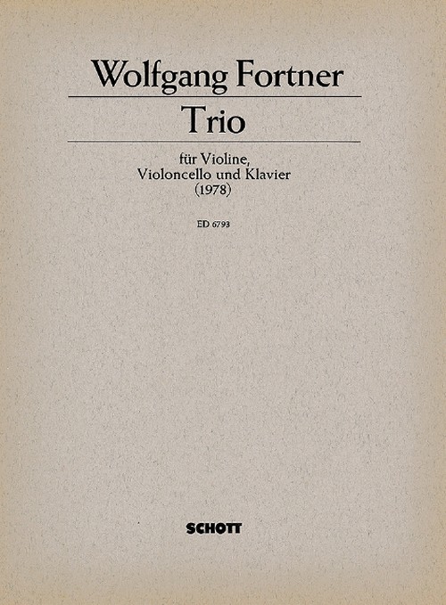 Piano Trio, score and parts