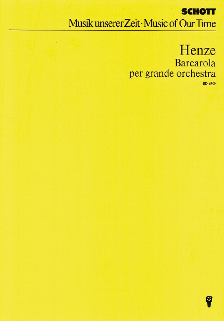 Barcarola, for large orchestra, conductor's and study score