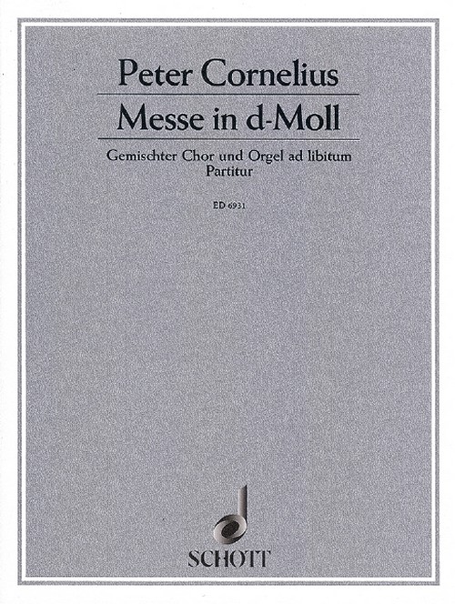 Mass D minor, (nachgelassenes Werk), mixed choir (SATB) with organ ad lib. or orchestra, score. 9790001073165