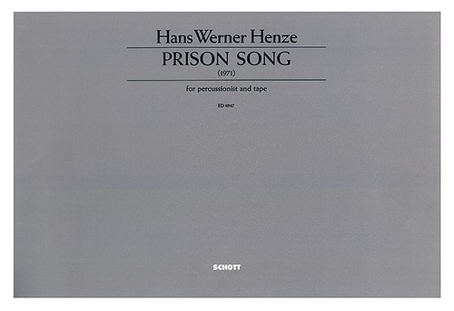 Prison Song, für einen Schlagzeuger und Zuspielband, percussion and tape, performance score. 9790001073370